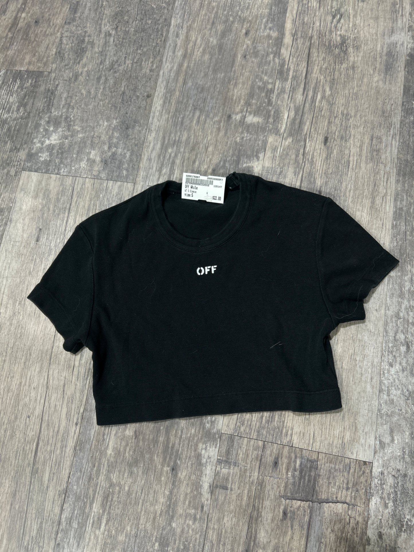 Off White Short Sleeve Top Size Small