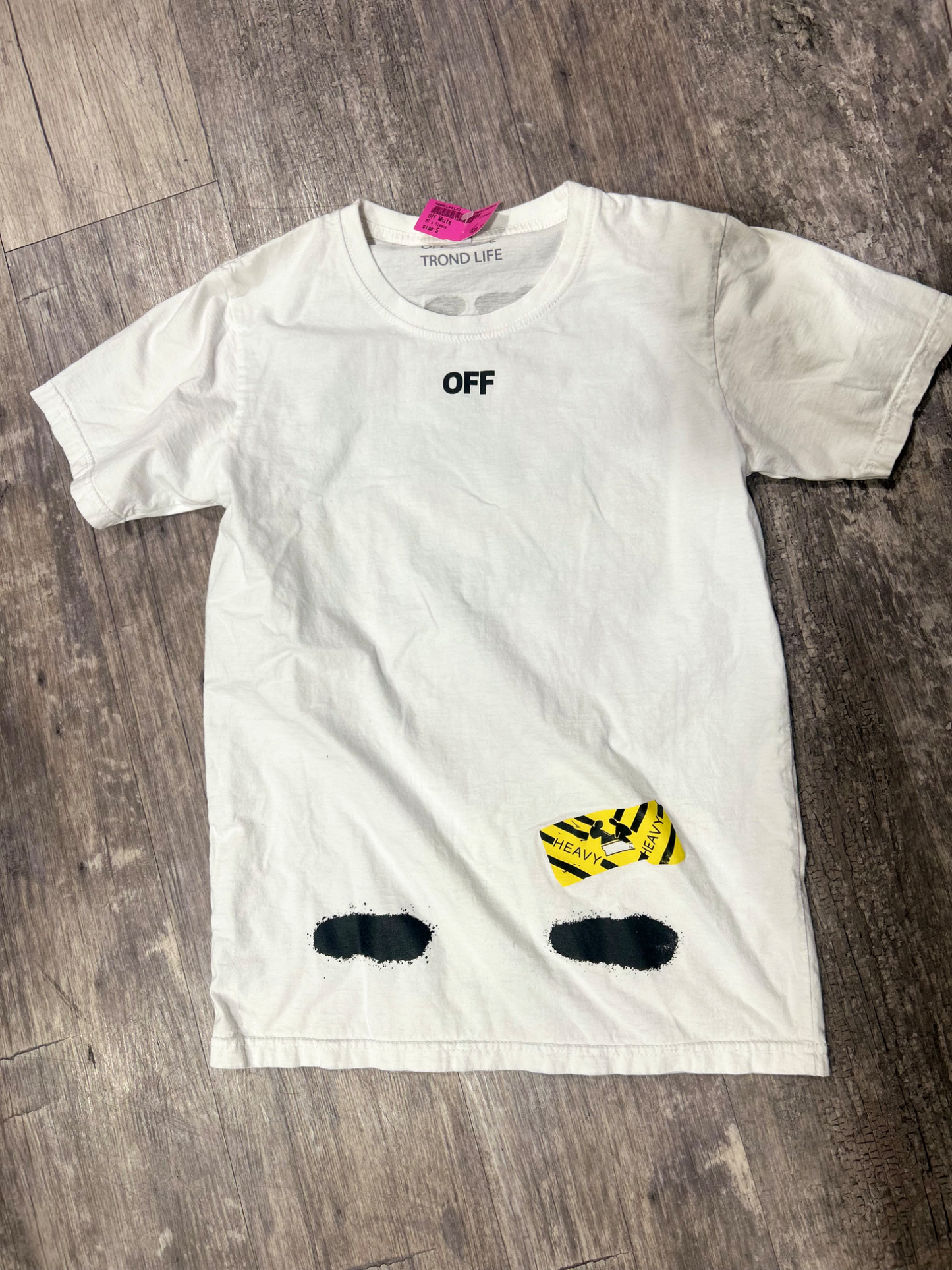 Off White Short Sleeve Top Size Small
