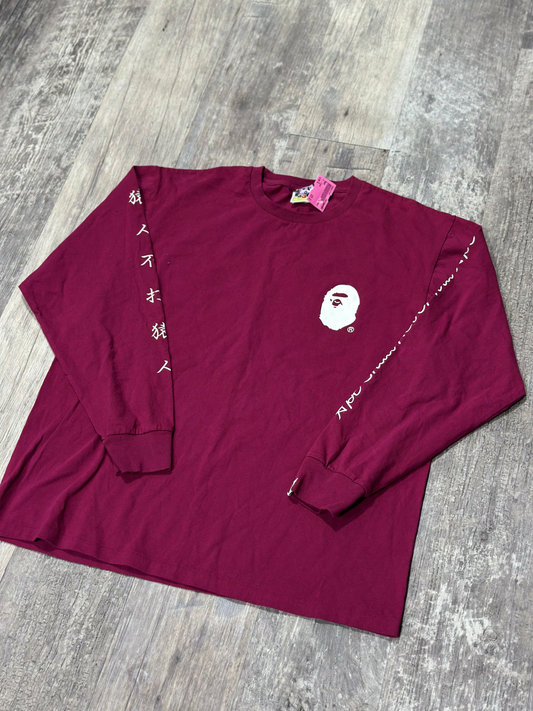 Bape Long Sleeve Top Size Extra Large